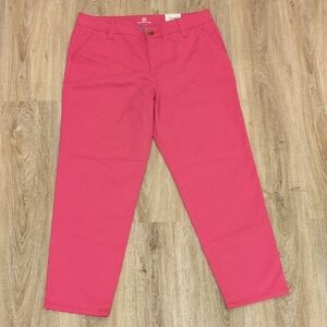 👖😃🩷Liz Claiborne Chino Crop Pants Beach Rose Women's size 12👖😃🩷